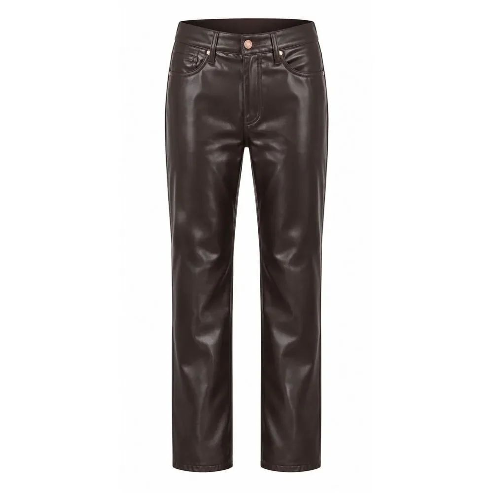 Judy Blue Faux Leather Pants Size 5/27 Tummy Control Top Espresso Brown Pleather